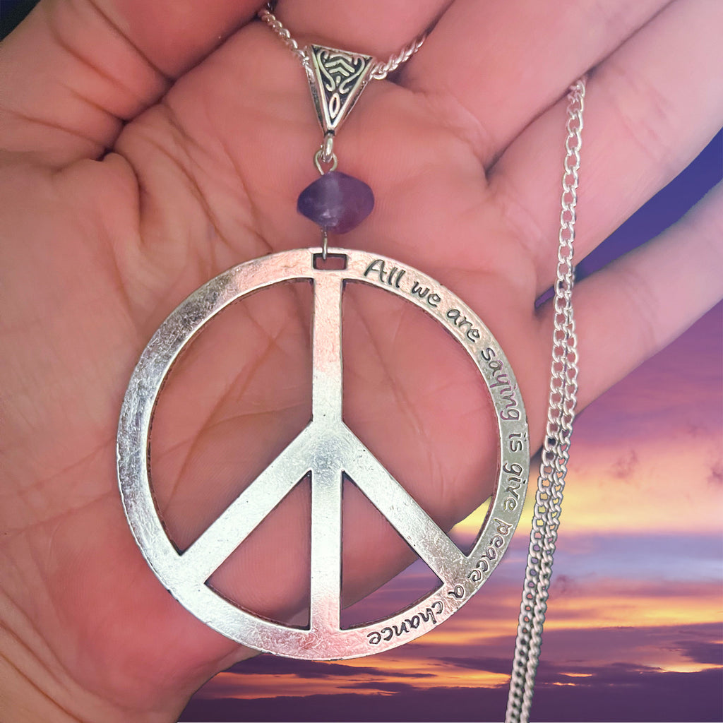 Give Peace a Chance Necklace – MoonChild Spiritual Emporium