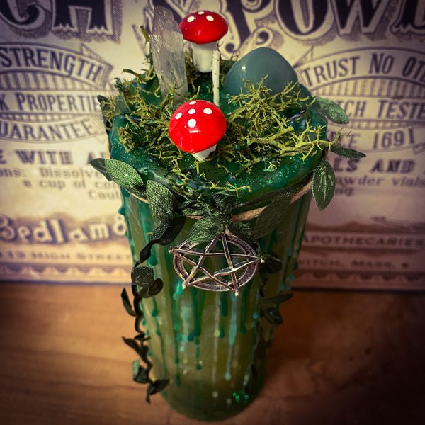 Enchanted Forest Pillar Candle