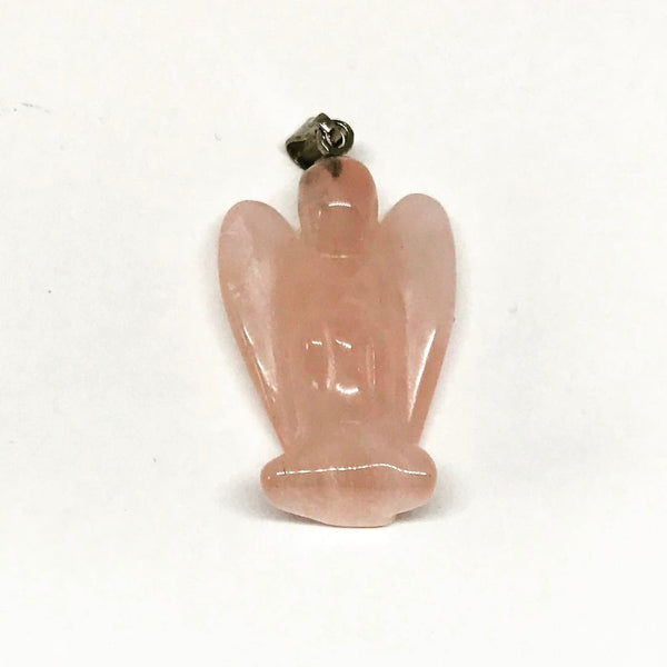 Jewellery,Angels, Gods & Goddess Rose Quartz / snake Chain Angel Pendant - Variety of crystals to choose from