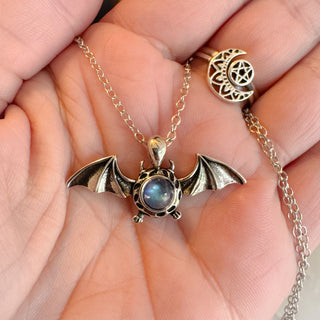 Lunar Familiar ~ Mystic Aura Bat Necklace