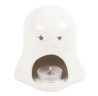 Ghostly Glow Candle Holder ~ Pumpkin Charm Edition