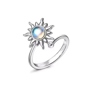 Solar Tranquility Aura Ring ~ Anti Anxiety Spinning Sun