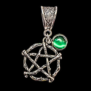Cats Eye Woodland Pentacle Necklace