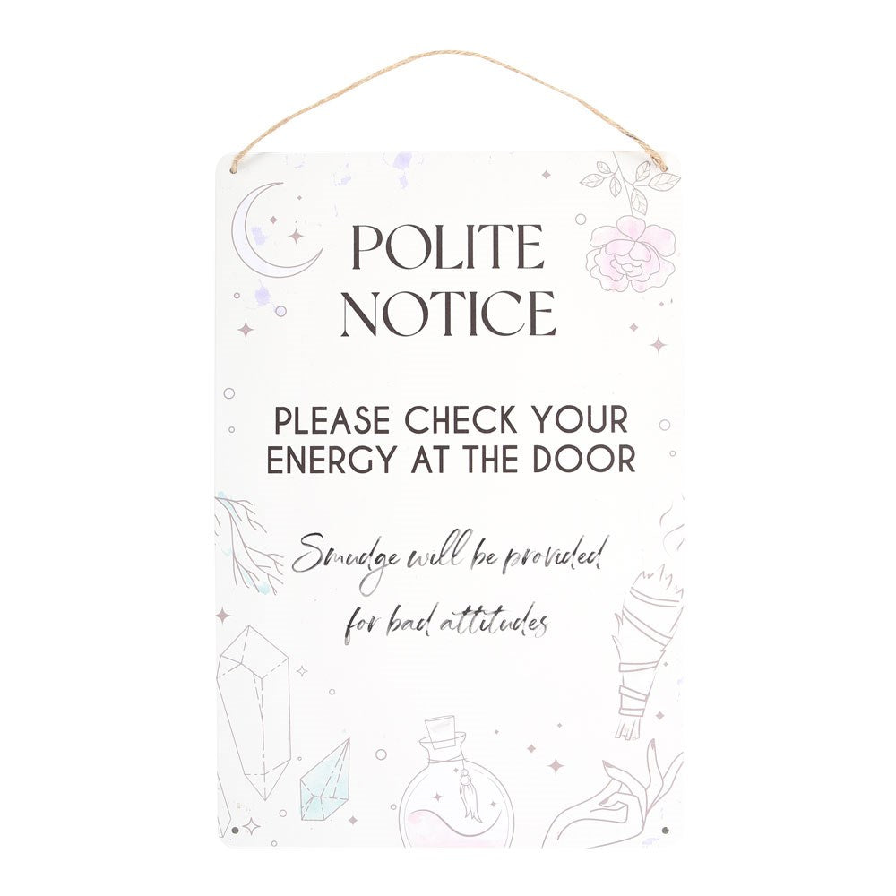 Energy Check Metal Hanging Sign – MoonChild Spiritual Emporium
