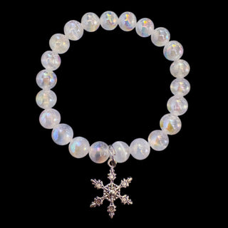Selenite Aura Snowflake Bracelet ~ Light, Clarity & Sacred Protection