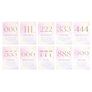 Angel Number Affirmation Cards ~ With Wooden Stand