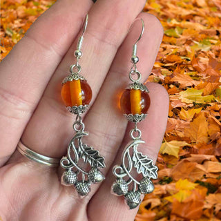 Enchanted Oak & Amber Earrings