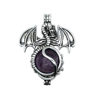 Amethyst Orb Dragon Necklace