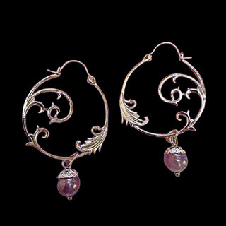Amethyst Aura Hedgewitch Hoop Earrings