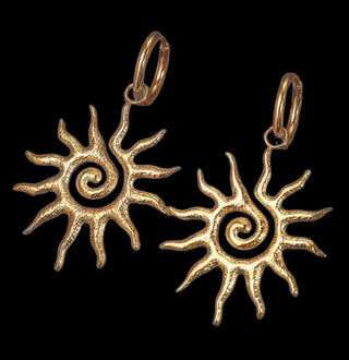Bohemian Sunshine Spiral Earrings