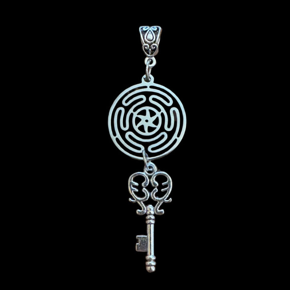 Labyrinth Key Object Hecate’s Labyrinth Key Necklace – MoonChild Spiritual Emporium