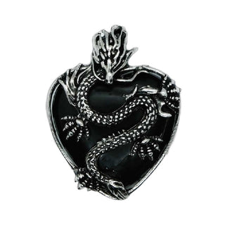 Obsidian Dragon Heart Necklace