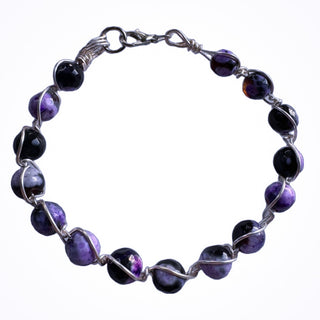 Handcrafted Dragon Vein Agate Bracelet