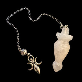 Clear Quartz Goddess Pendulum