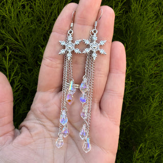 Winter Aura Cascade Earrings