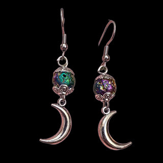 Moonfire Crescent Earrings