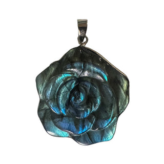 Labradorite Rose Necklace