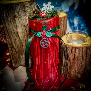 Yule Forest Pillar Candle