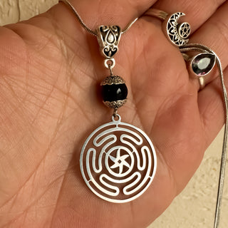 Hecate’s Strophalus Necklace ~ Obsidian Protection & Mysticism