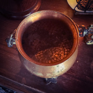 Vintage Hammered Copper Cauldron