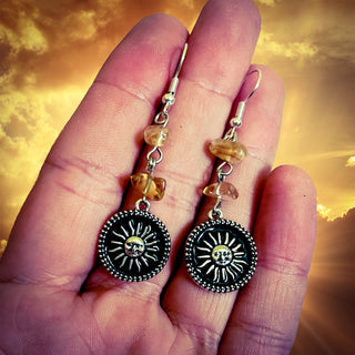 Citrine Sun Prosperity Earrings