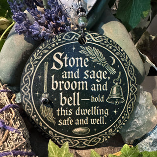 Stone & Sage Home Protection & Prosperity Hanging Plaque