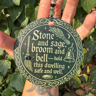 Stone & Sage Home Protection & Prosperity Hanging Plaque