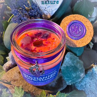 Enchanted Sanctuary – Midnight Rose Crystal Woodwick Candle