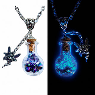 Fairy Lantern ~ Glow in the Dark Enchanted Spell Bottle Necklace