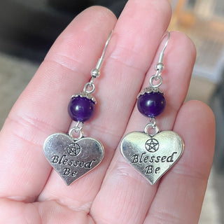 Blessed Be Amethyst Earrings