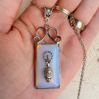 Earth Goddess Crystal Tablet Necklace