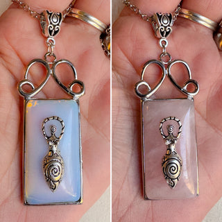 Earth Goddess Crystal Tablet Necklace
