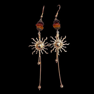 Amber Sunshine Cascade Earrings