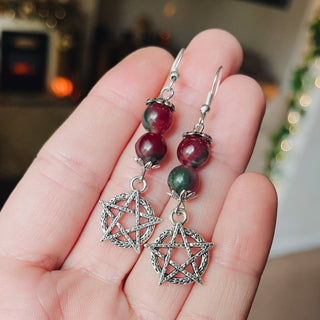 Yule Pentacle Earrings