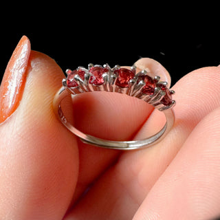 Garnet Fire Sterling Silver Ring