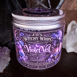 Violet Veil Whipped Soap ~ Dream Magick ~ Amethyst Crystal Inside
