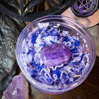 Violet Veil Whipped Soap ~ Dream Magick ~ Amethyst Crystal Inside
