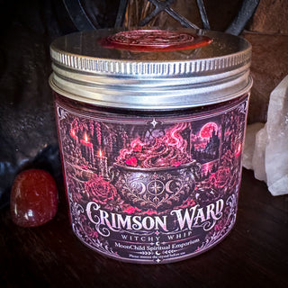 Crimson Ward Whipped Soap ~ Protection ~ Obsidian Crystal Inside