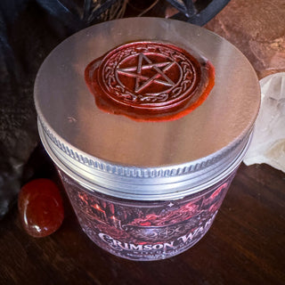 Crimson Ward Whipped Soap ~ Protection ~ Obsidian Crystal Inside