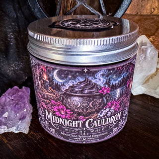 Midnight Cauldron Witchy Whip ~ Hidden Snowflake Obsidian Crystal