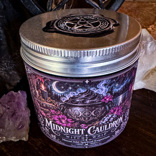 Midnight Cauldron Witchy Whip ~ Hidden Snowflake Obsidian Crystal