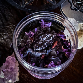 Midnight Cauldron Witchy Whip ~ Hidden Snowflake Obsidian Crystal