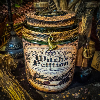 The Witch’s Petition ~ Manifestation & Wish Work Spell Jar Candle