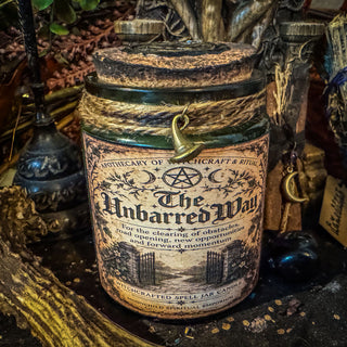 The Unbarred Way ~ Road Opening & New Beginnings Spell Jar Candle
