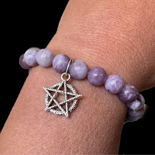 Pink Tourmaline Pentacle Bracelet