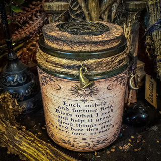 Fortune Bespoken ~ Luck & Prosperity Spell Jar Candle