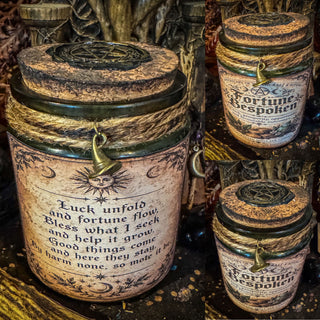 Fortune Bespoken ~ Luck & Prosperity Spell Jar Candle