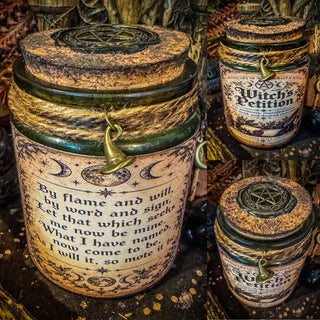 The Witch’s Petition ~ Manifestation & Wish Work Spell Jar Candle