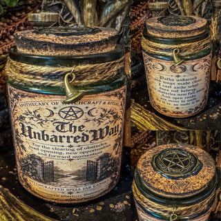 The Unbarred Way ~ Road Opening & New Beginnings Spell Jar Candle