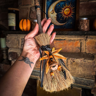 Samhain Sentinel ~ Handcrafted Ritual Broom